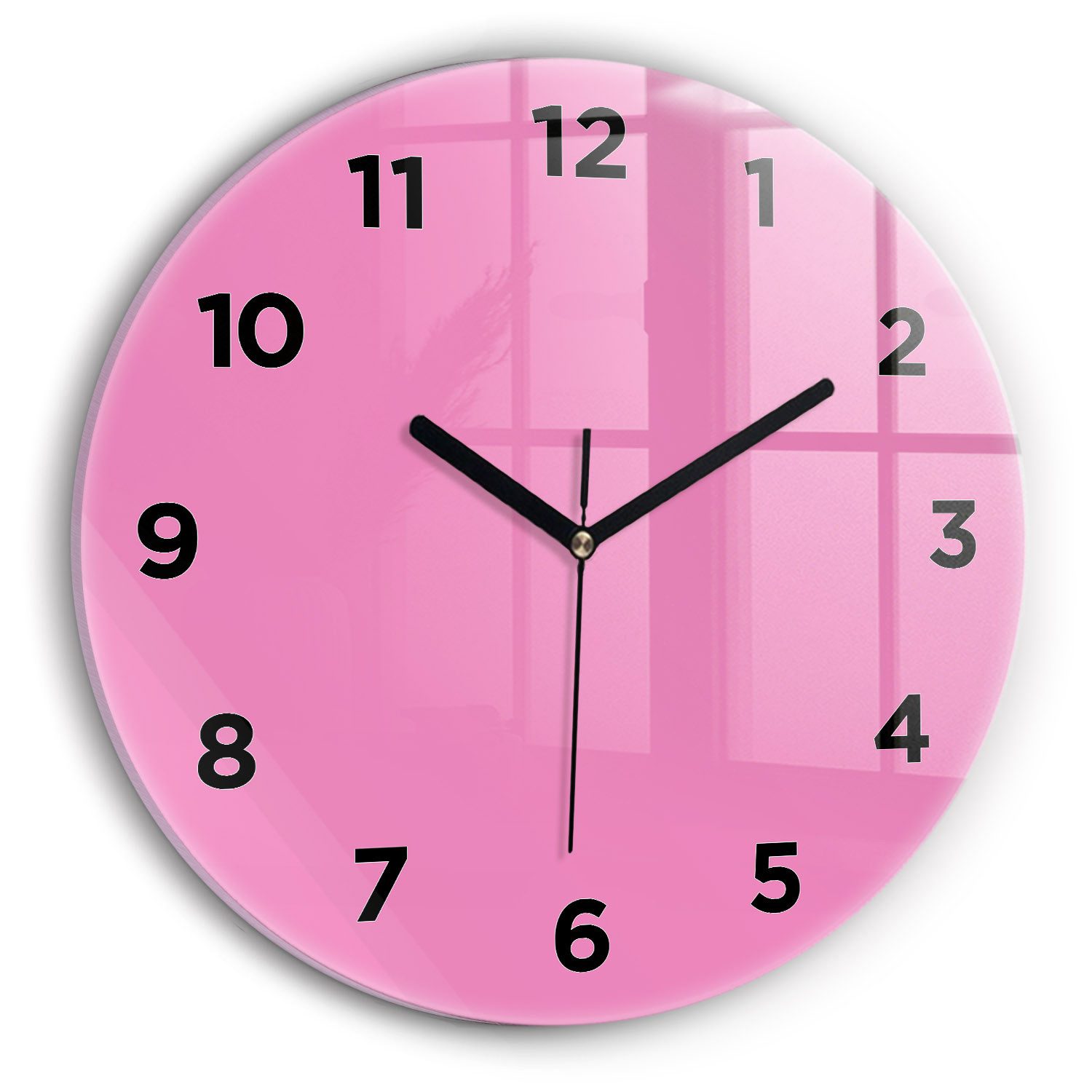 Tulup Wanduhr Glasrunde Uhr Moderne Glaswanduhr 30 cm Uhr aus gehärtetem Glas