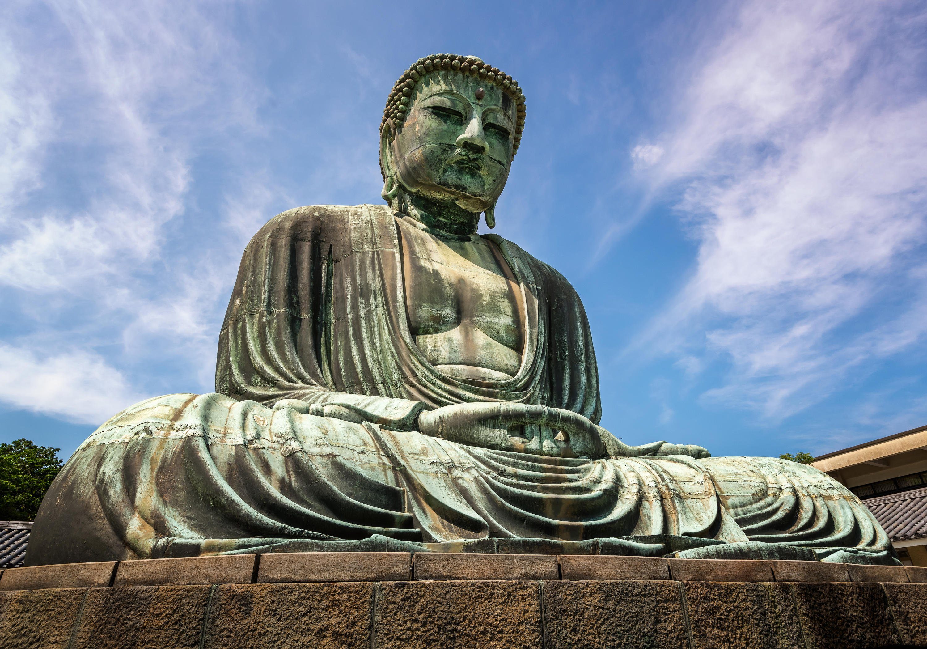 wandmotiv24 Fototapete Der Große Buddha von Kamakura, glatt, Wandtapete, Motivtapete, matt, Vliestapete