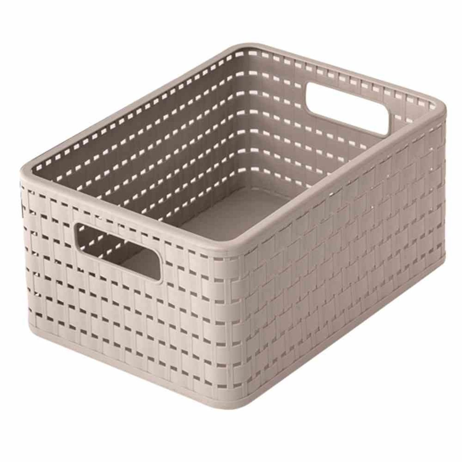 BURI Aufbewahrungsbox Aufbewahrungskorb "Country" 4 l cappuccino 23,7x15,8x10,8cm Universalk