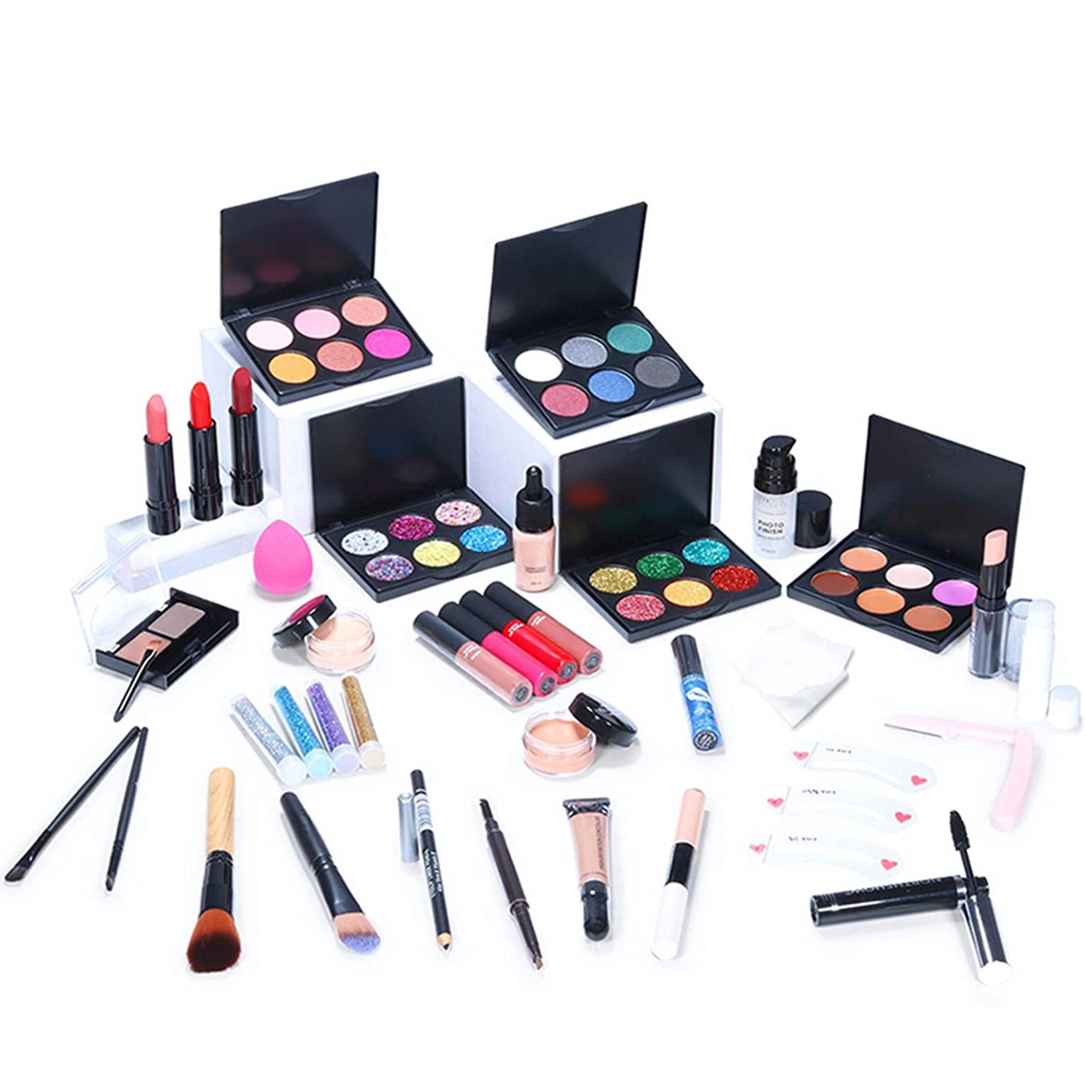 KINSI Make-up Set Make-up Set 37-teiliges Einsteiger Schminkset, Schminkset geschenkset, 37-tlg., Leichtes Schminkset Komplettset, Must Have Set für Makeup-Trägerinnen