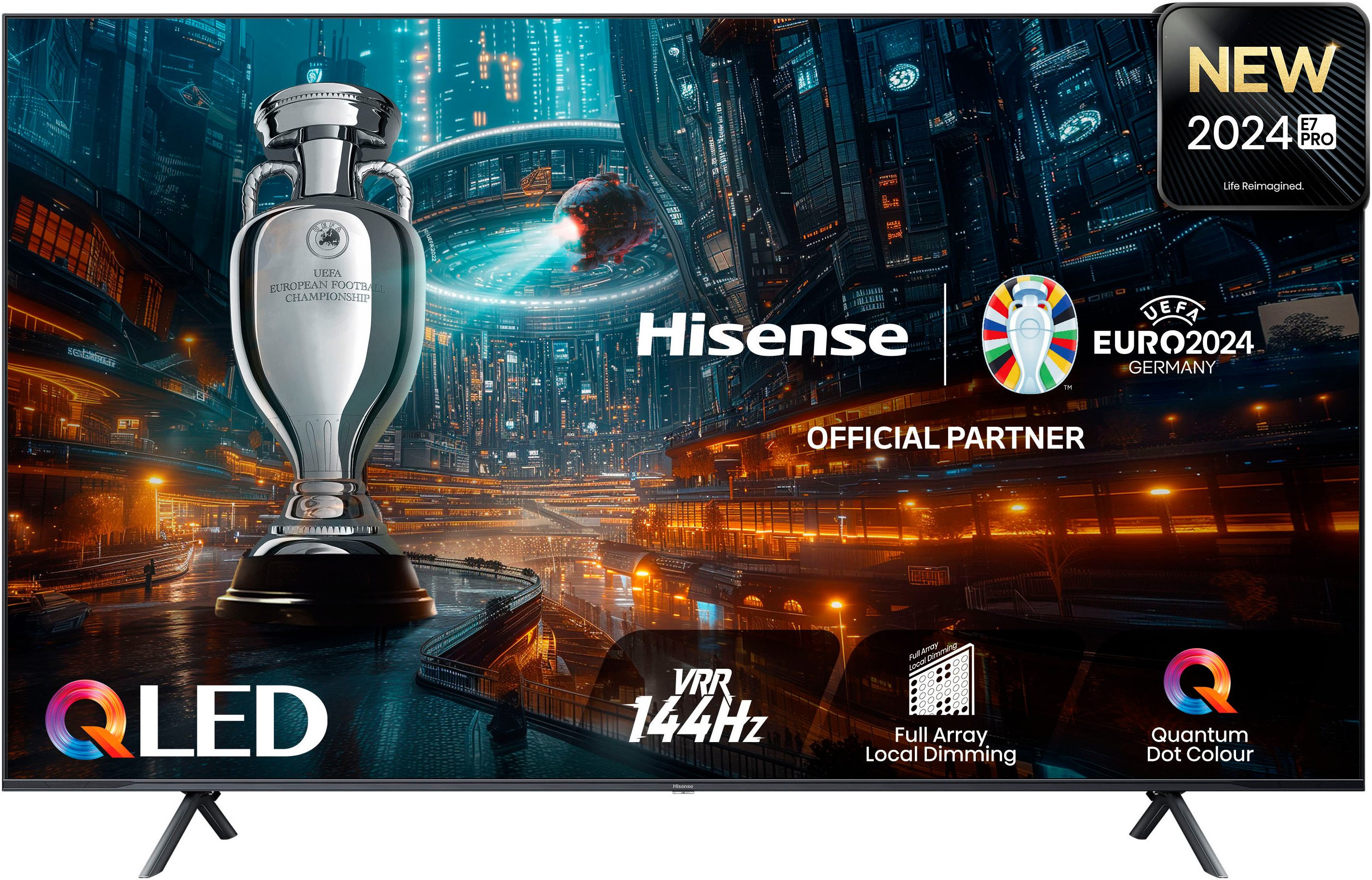 Hisense 85E77NQ PRO QLED-Fernseher (214,78 cm/85 Zoll, 4K Ultra HD, Smart-TV, 4K UHD, QLED)