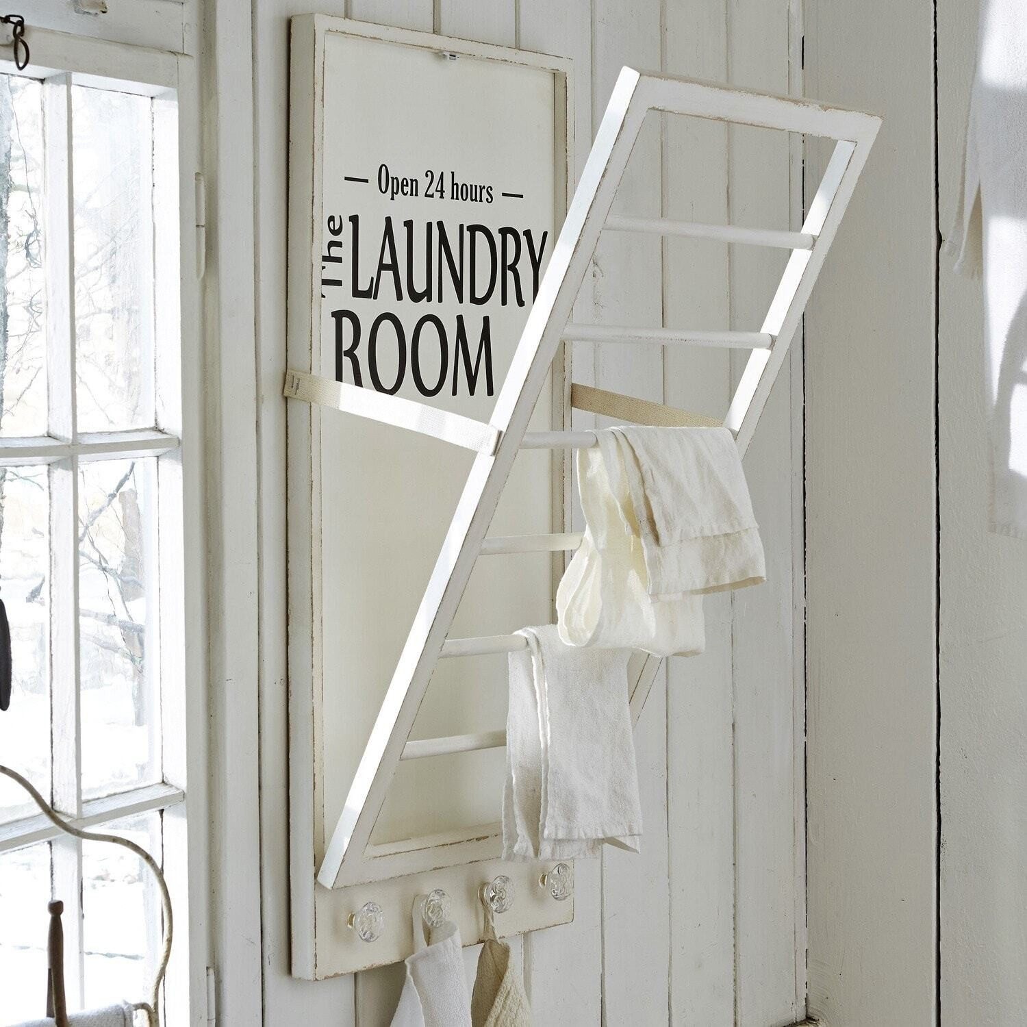 Mirabeau Badorganizer Handtuchhalter Laundry Room antikweiß günstig online kaufen