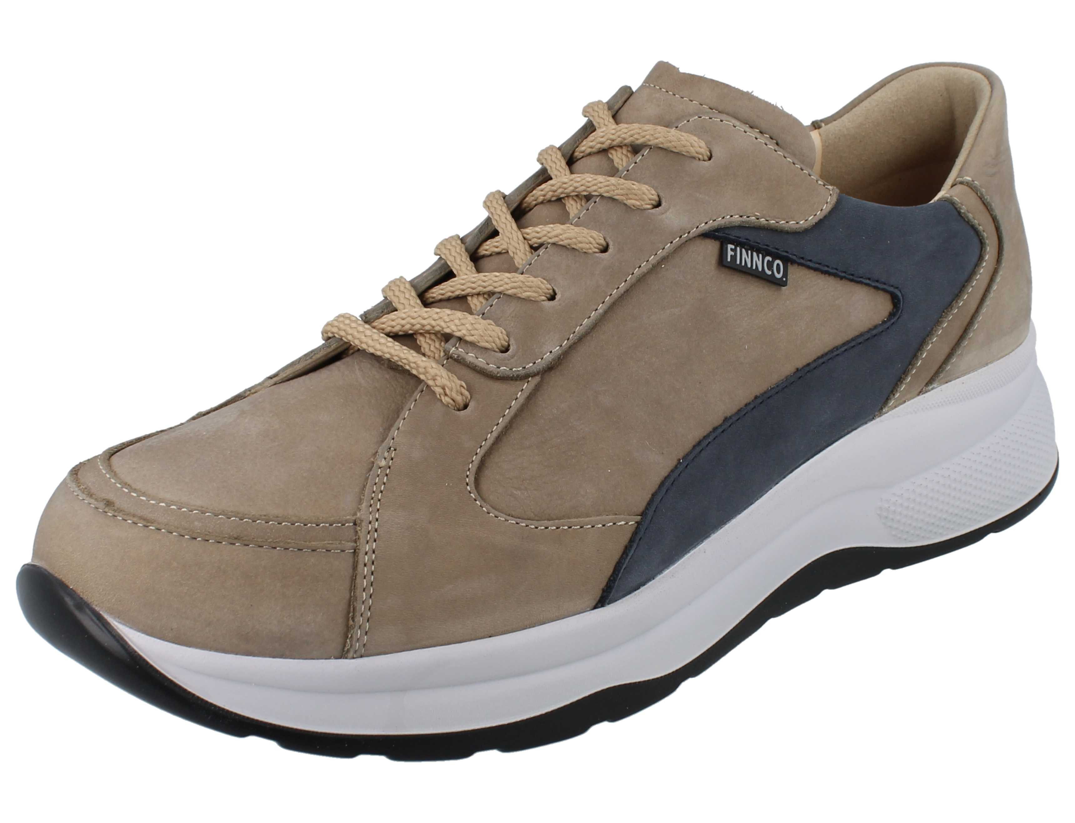 Finn Comfort FINN COMFORT FINNCO Piccadilly Herren Halbschuhe sandfarben Schnürschuh