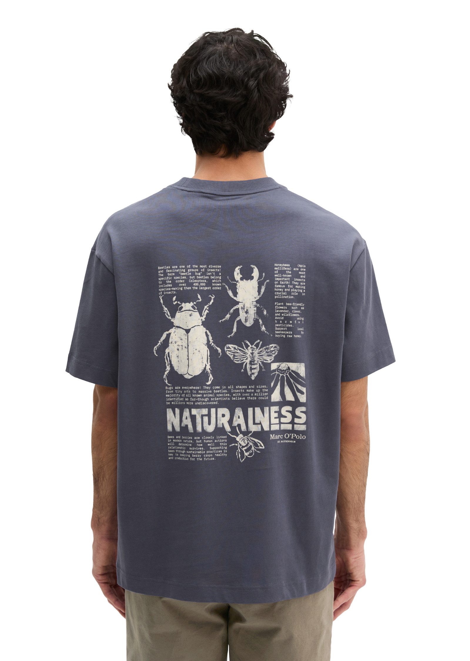 Marc O'Polo T-Shirt mit beidseitigen Insektenprints
