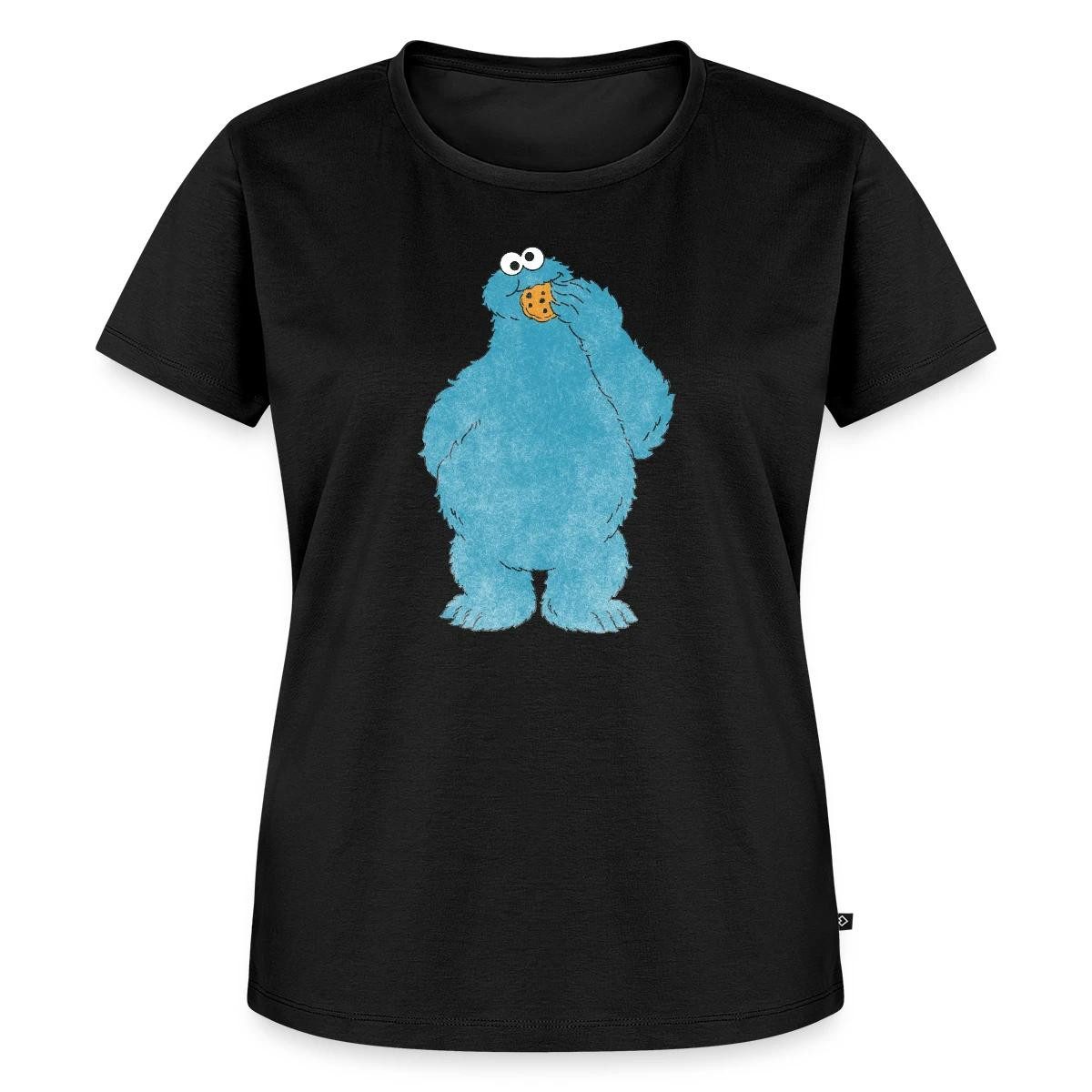 Spreadshirt T-Shirt Sesamstraße Krümelmonster Naschen Frauen Premium T-Shirt (1-tlg)