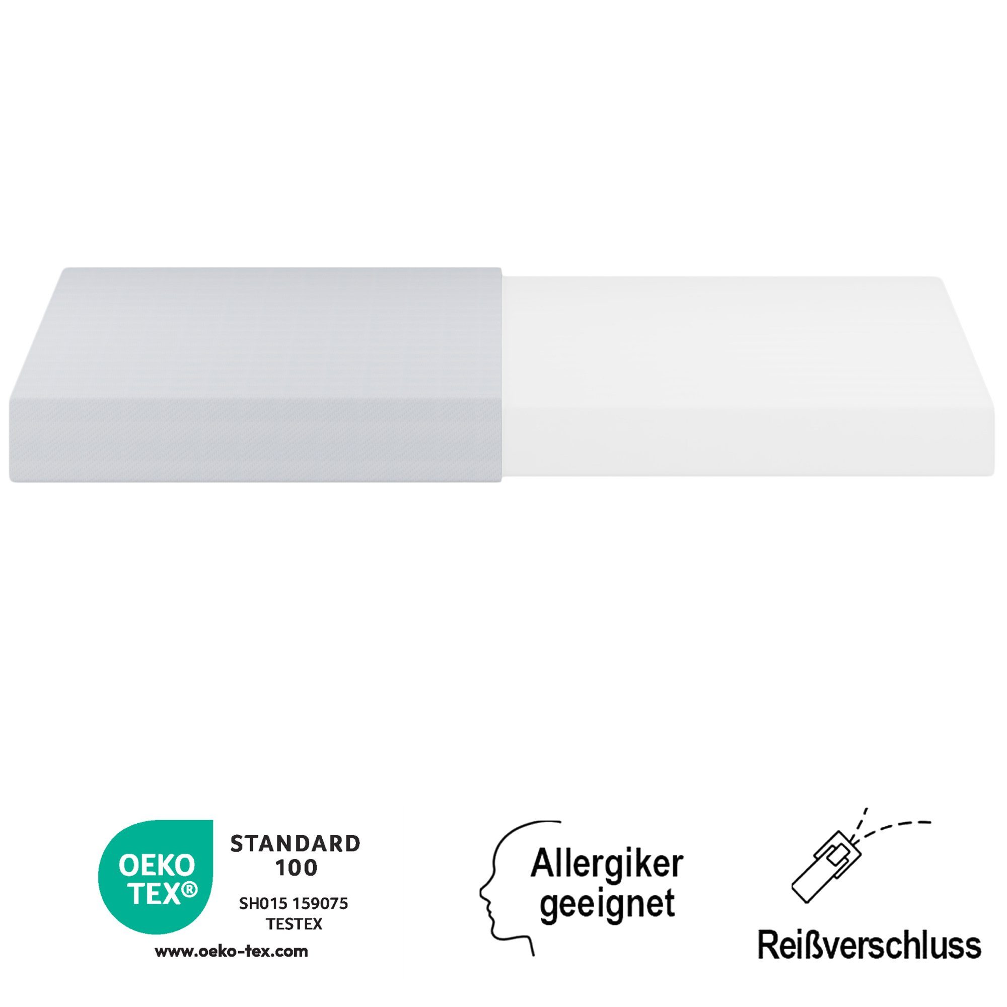 Komfortschaummatratze, Flieks, H3 16cm Matratze Antirutschpartikeln 90x200cm