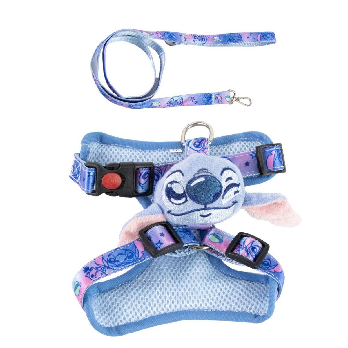 Disney Geschirr Stitch Hunde Geschirr mit Leine für Spaziergänge und Alltag