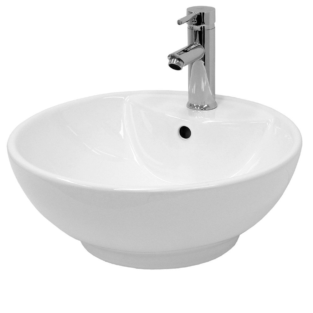 LuxeBath Waschbecken Aufsatzwaschbecken Spülbecken aus Keramik Einbaubecken günstig online kaufen