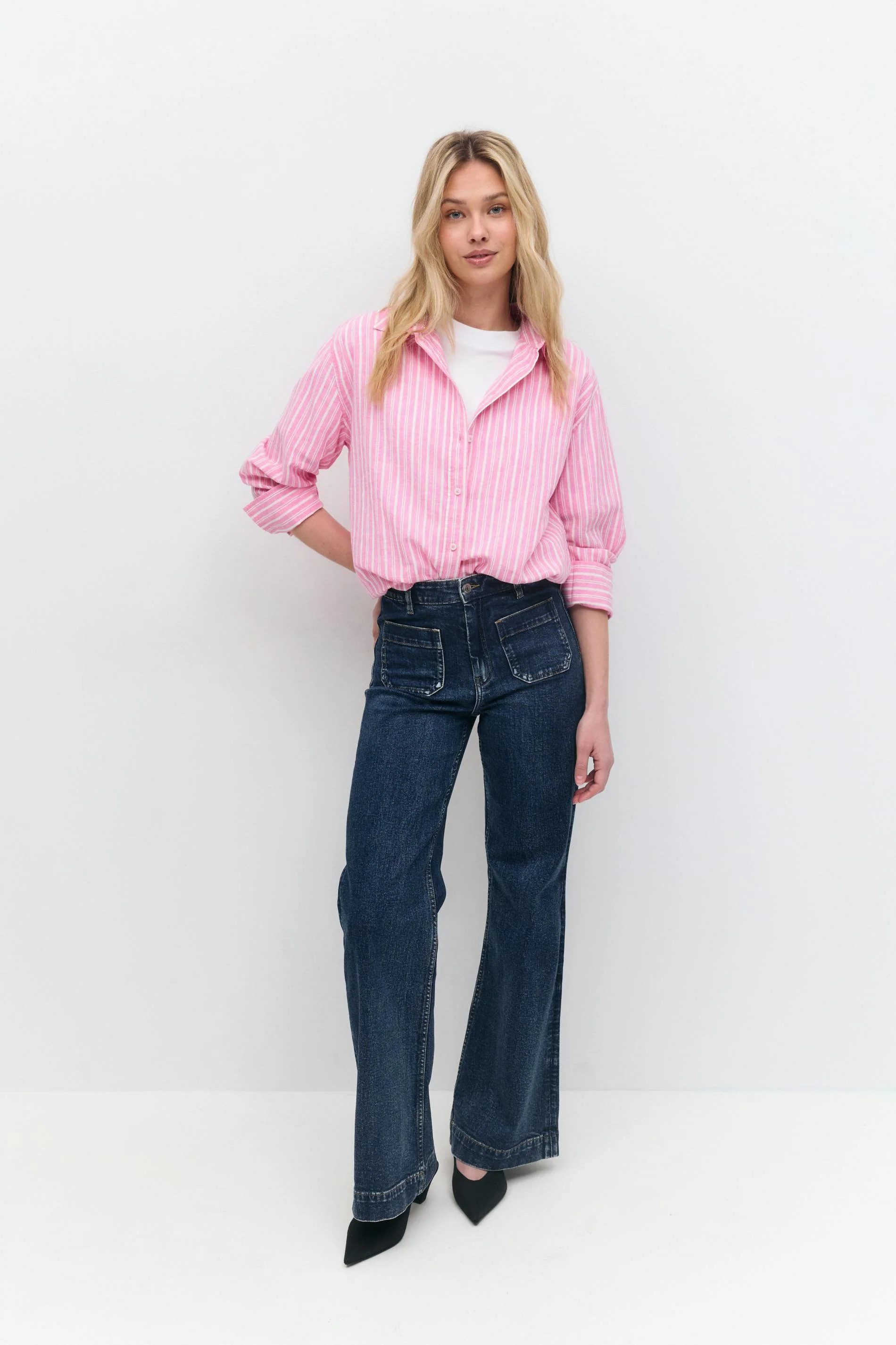 Gina Tricot Langarmbluse Linen blend shirt