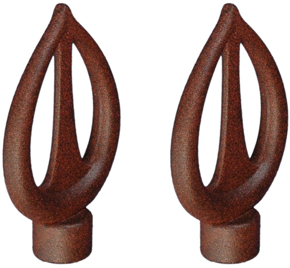 Liedeco Gardinenstangen-Endstück Flamme, Gardinen, (Set, 2-St), günstig online kaufen