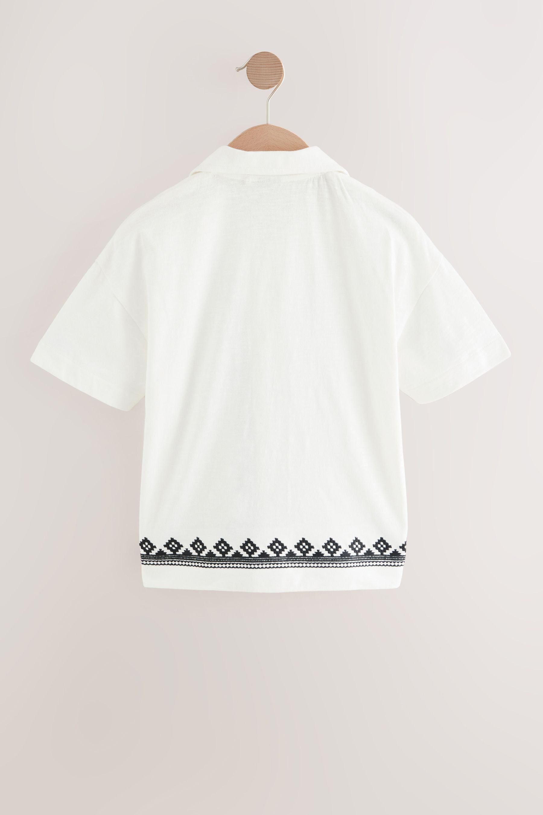 Next Poloshirt Jersey-Hemd mit bestickter Bordüre günstig online kaufen