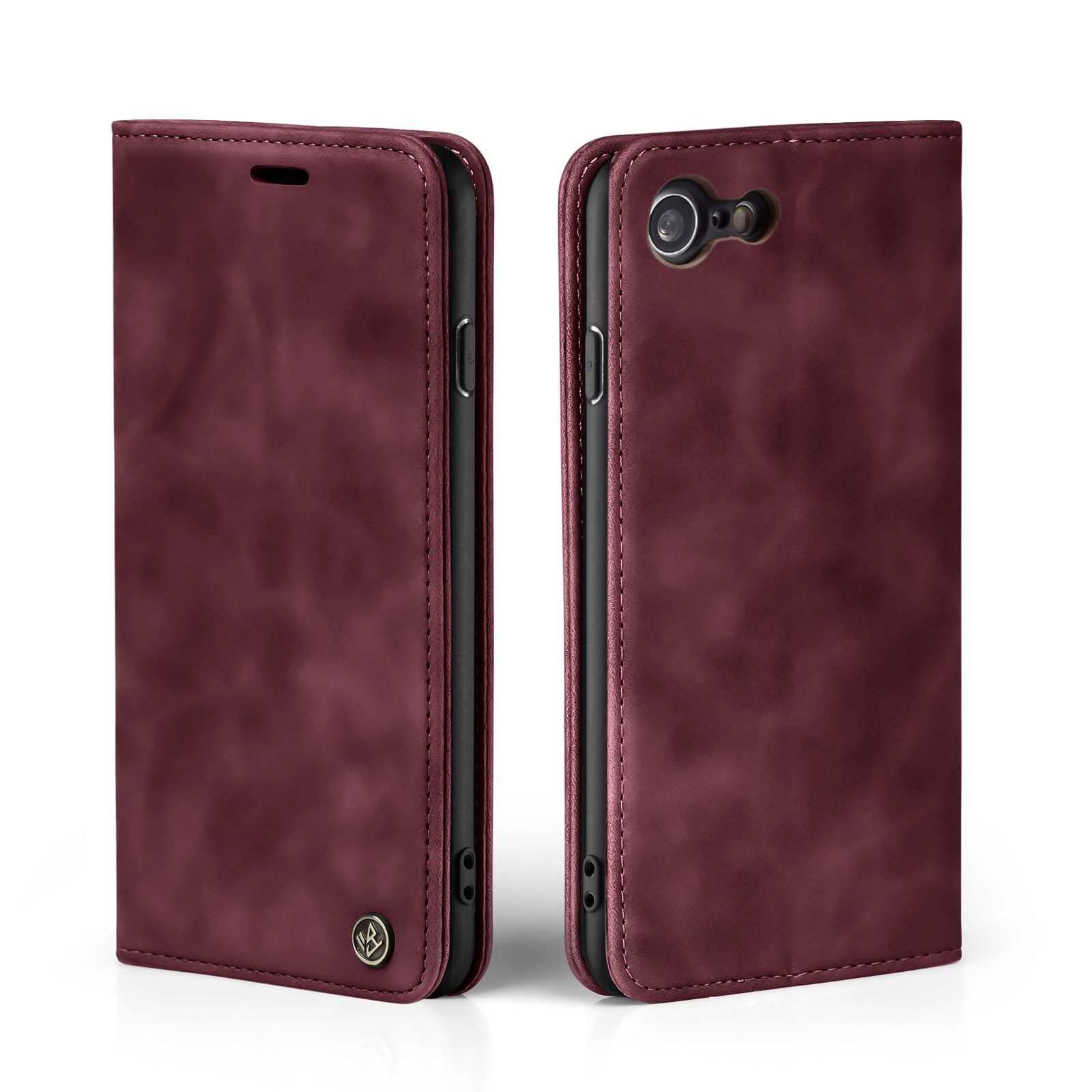 Tec-Expert Handyhülle Tasche Hülle für Apple iPhone 7 / 8 / SE 4.7 Zoll, 4.7, Cover Klapphülle Case mit Kartenfach Fliphülle aufstellbar