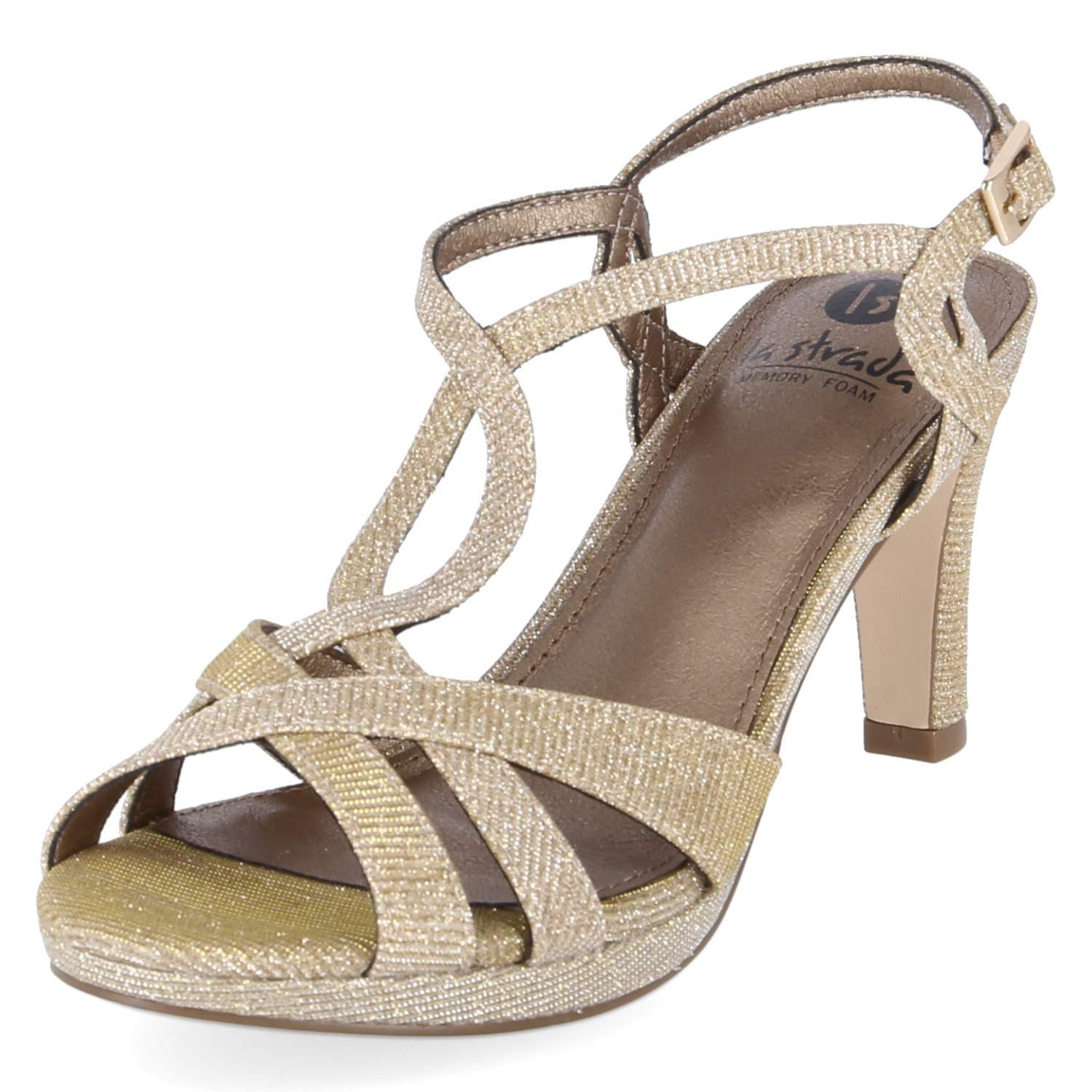 La Strada La Strada 2501281 1843 Damen Synthetik gold Sandalette