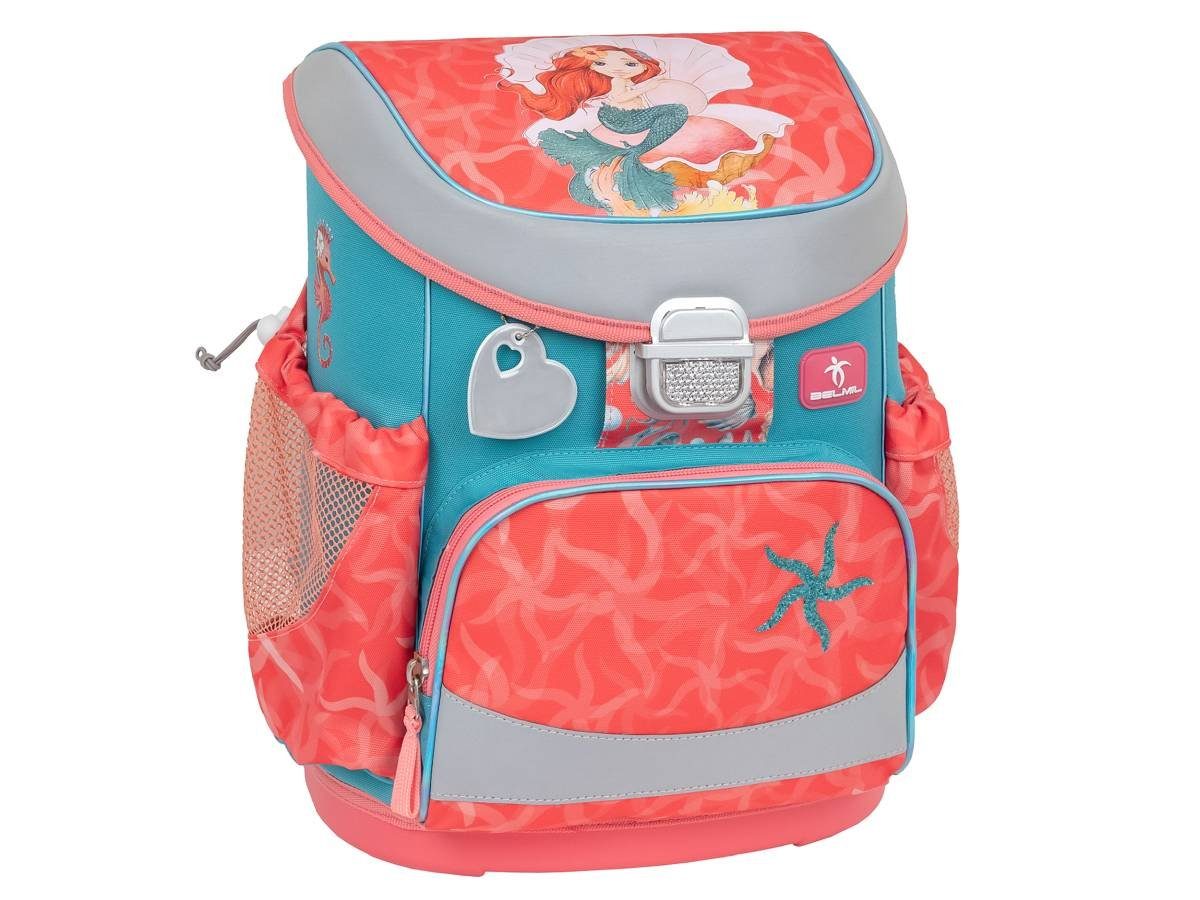 Belmil Schulranzen "Mini-Fit" 2025 für kleine Kinder 1. Klasse (Set, 4-tlg), Meerjungfrau, 4tlg. Set, 1. Klasse, Einschulung, Mädchen