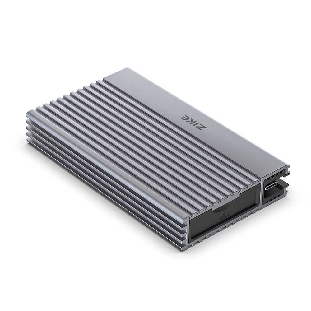 ZIKE Festplatten-Gehäuse Z666 USB4 NVMe SSD-Gehäuse, kompatibel mit 4 SSD-Spezifikationen, 2280, 2260, 2242 und 2230