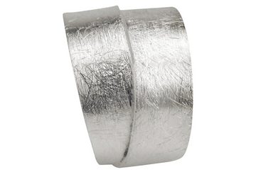 SILBERMOOS Silberring Doppelt-gewickelter Schmiedering, 925 Sterling Silber