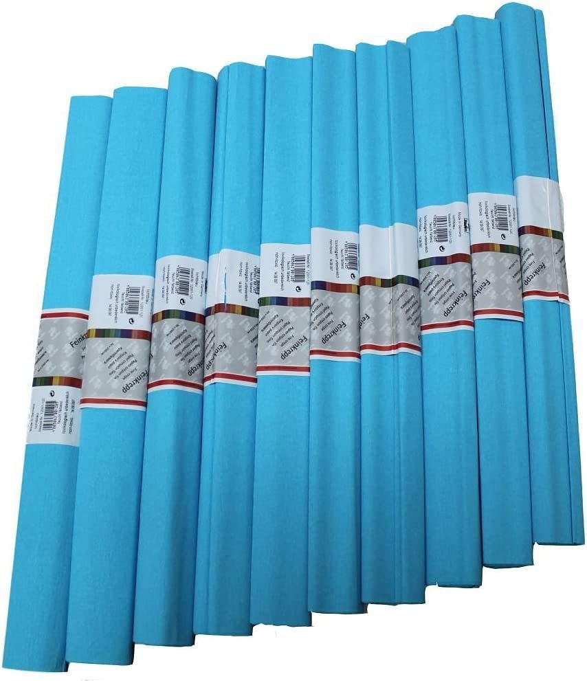 Werola Transparentpapier WEROLA Feinkrepp LICHTBLAU AZUR 10 Rollen 50x250cm | Papier