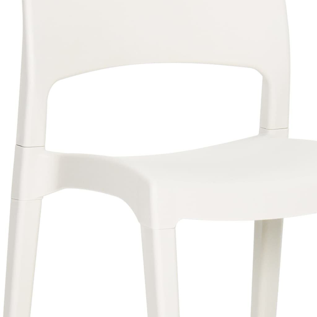 Weiß Gartenstuhl (2 Stk. 2 Weiß Gartenstühle St) Weiß Polypropylen | vidaXL