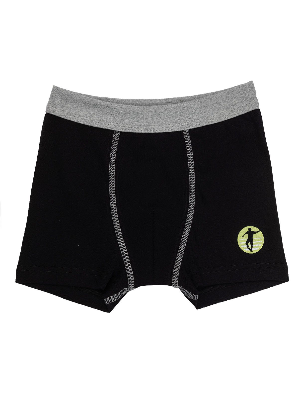 Pack Feinripp grau-weiss for 3er Markenqualität Kids (Packung, Knaben 3-St) hohe Shorts Boxershorts Sweety