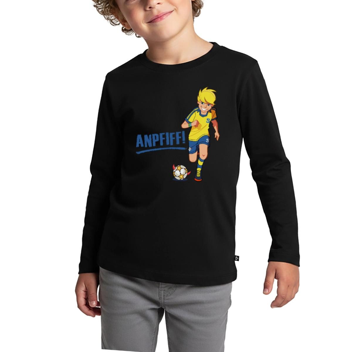 Spreadshirt T-Shirt Teufelskicker Anpfiff Kinder Premium Langarmshirt (1-tlg)