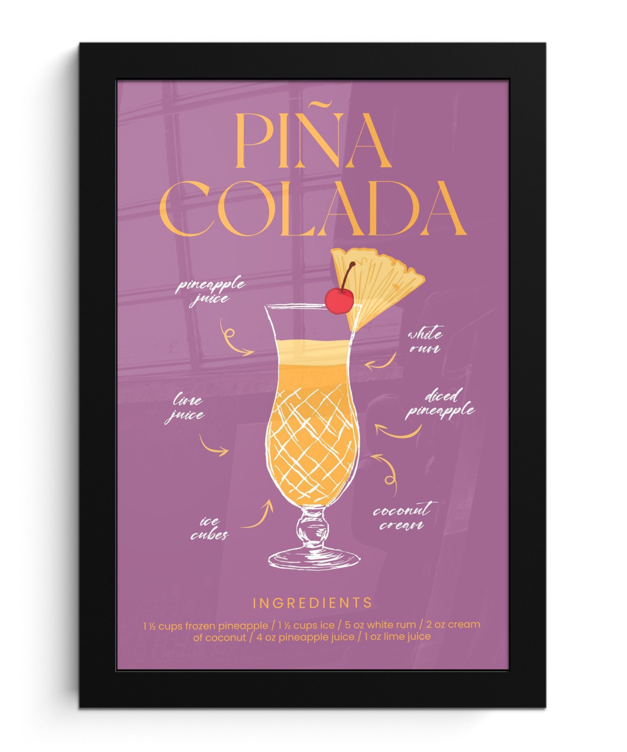 MuchoWow Poster Cocktail - Pina Colada günstig online kaufen