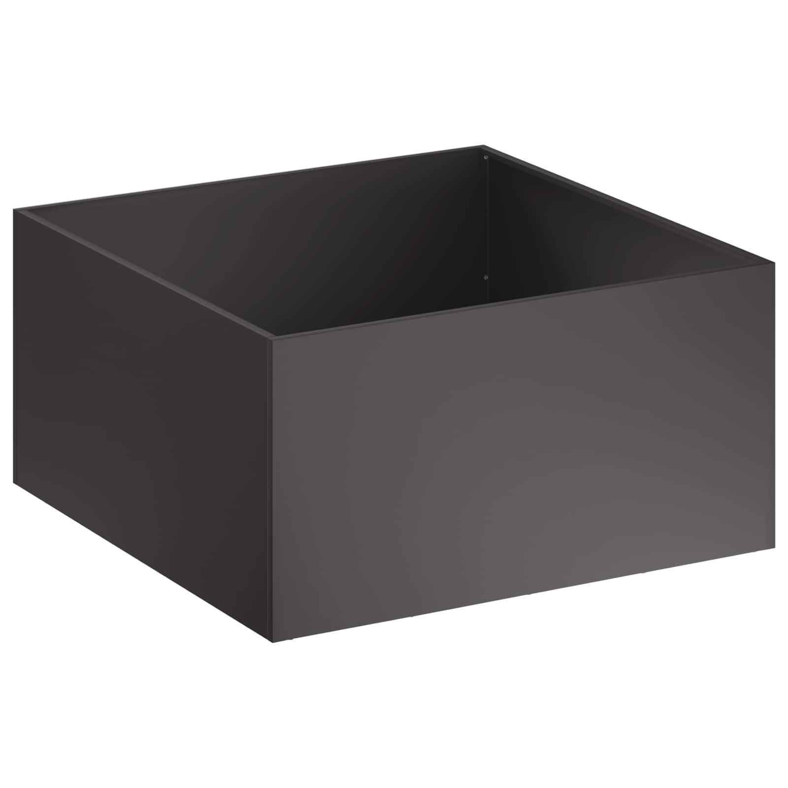 vidaXL Blumentopf Garten-Pflanzgefäß Schwarz 100 x 100 x 40 cm (1 St)
