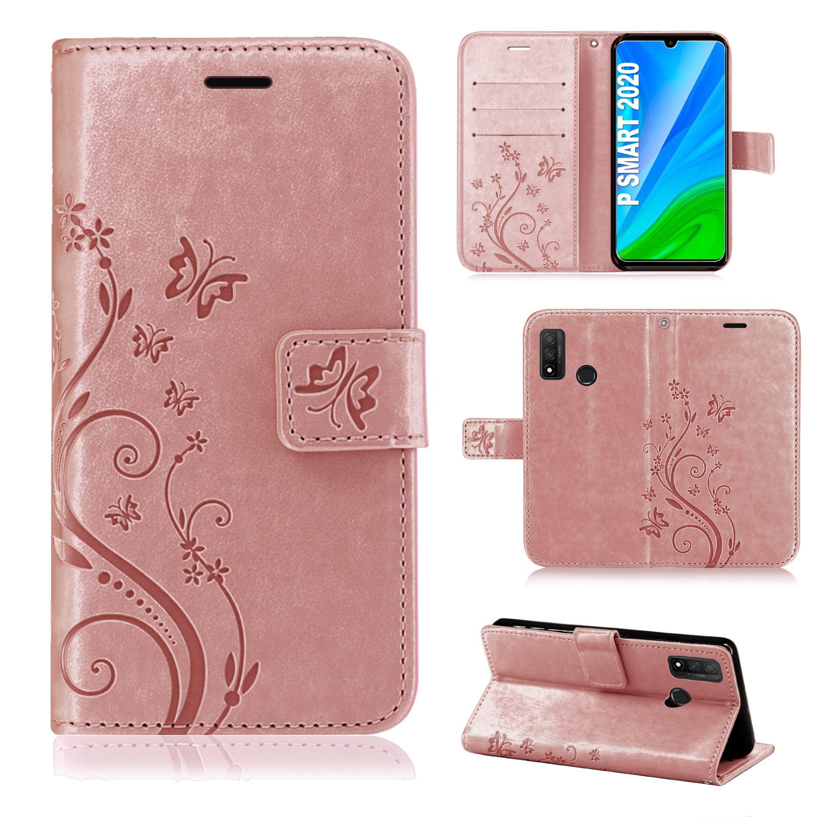 betterfon Handyhülle Handytasche für Huawei P Smart 2020 Buchhülle, Wallet Case mit Kartenfächern Magnetverschluss und weicher Innenhülle