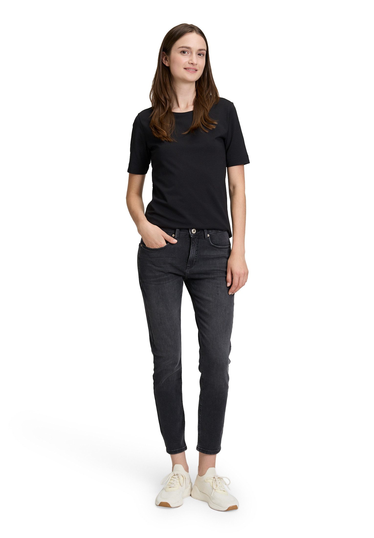 Betty&Co Kurzarmshirt Damen mit Rundhalsausschnitt (1-tlg) Form