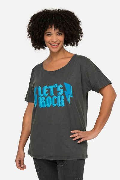 Angel of Style Rundhalsshirt T-Shirt oversized Let's Rock Rundhals