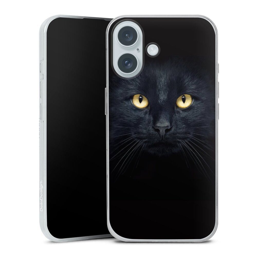 DeinDesign Handyhülle Katze Auge schwarz Tom Cat, Apple iPhone 16 Plus Slim Case Silikon Hülle Ultra Dünn Schutzhülle