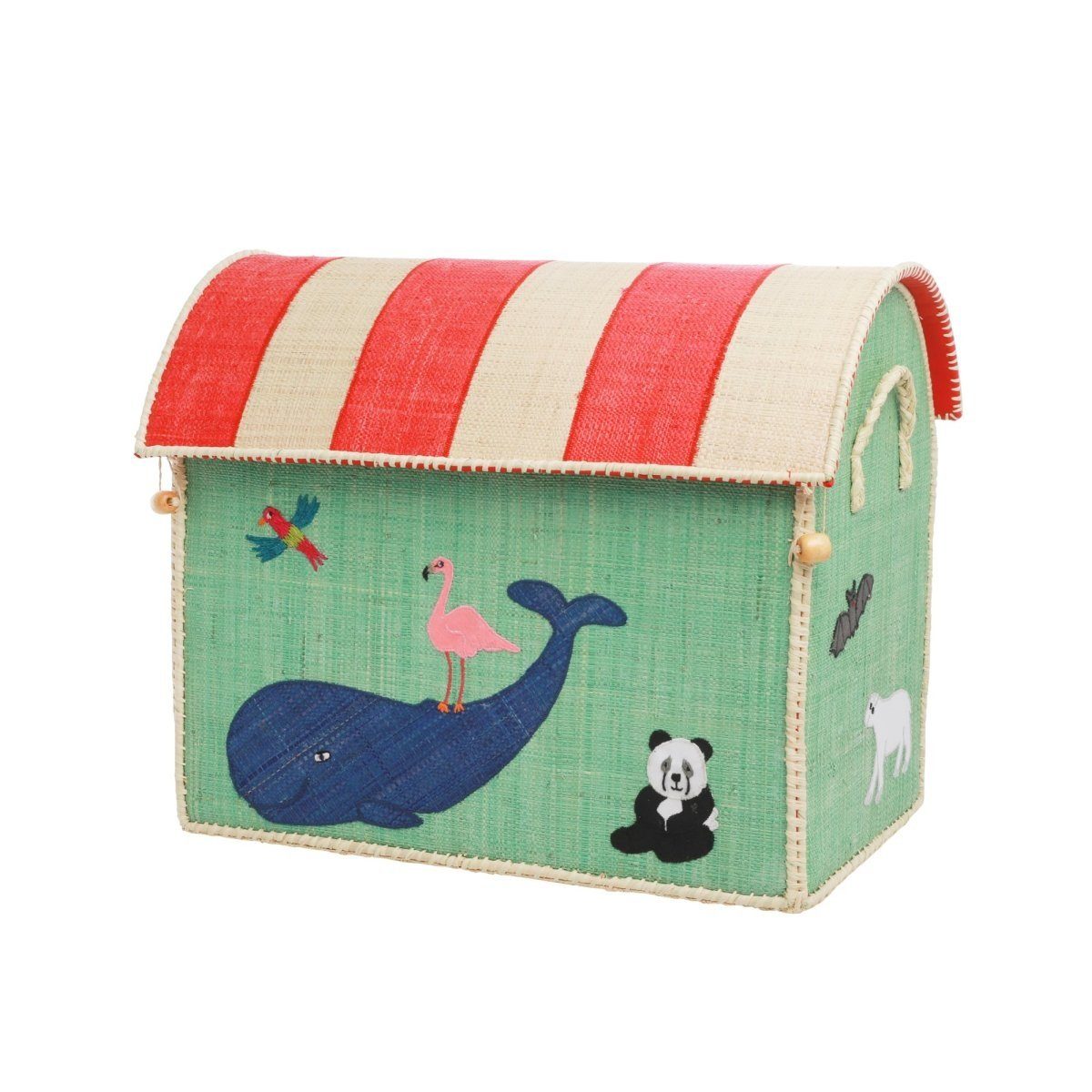 rice Aufbewahrungskorb Landhauskorb mittel Raffia-Bast Kinderzimmer günstig online kaufen