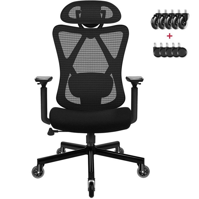 Daccormax Bürostuhl Bürostuhl Schreibtischstuhl ergonomisch mit verstellbarer Kopfstütze