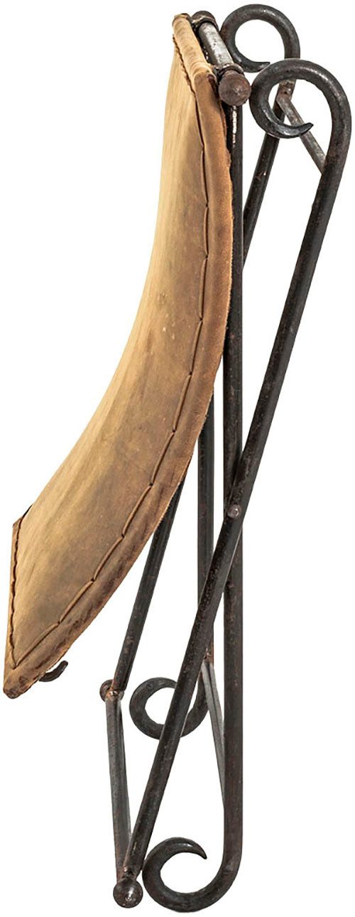 HAKU Hocker Pouf, Schemel, Stockerl, rechteckig - aus Leder Braun - B/T/H 58/50/49 cm