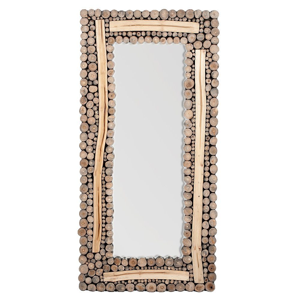 LebensWohnArt Wandspiegel Teak Spiegel BAGIAN ca. 185x90cm Natural