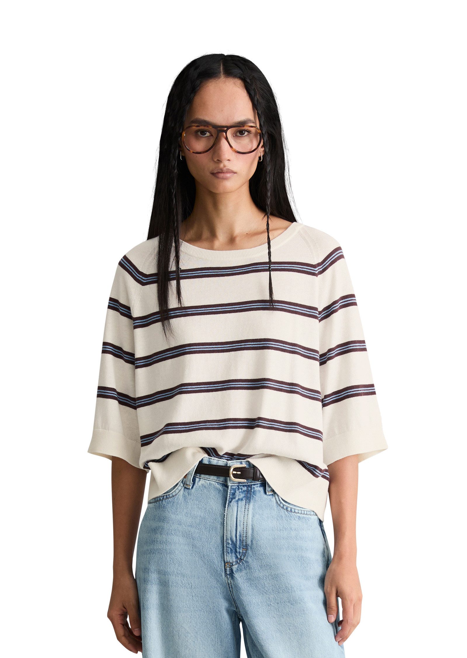 Marc O'Polo DENIM Strickpullover aus weichem Organic-Cotton-Modal-Mix