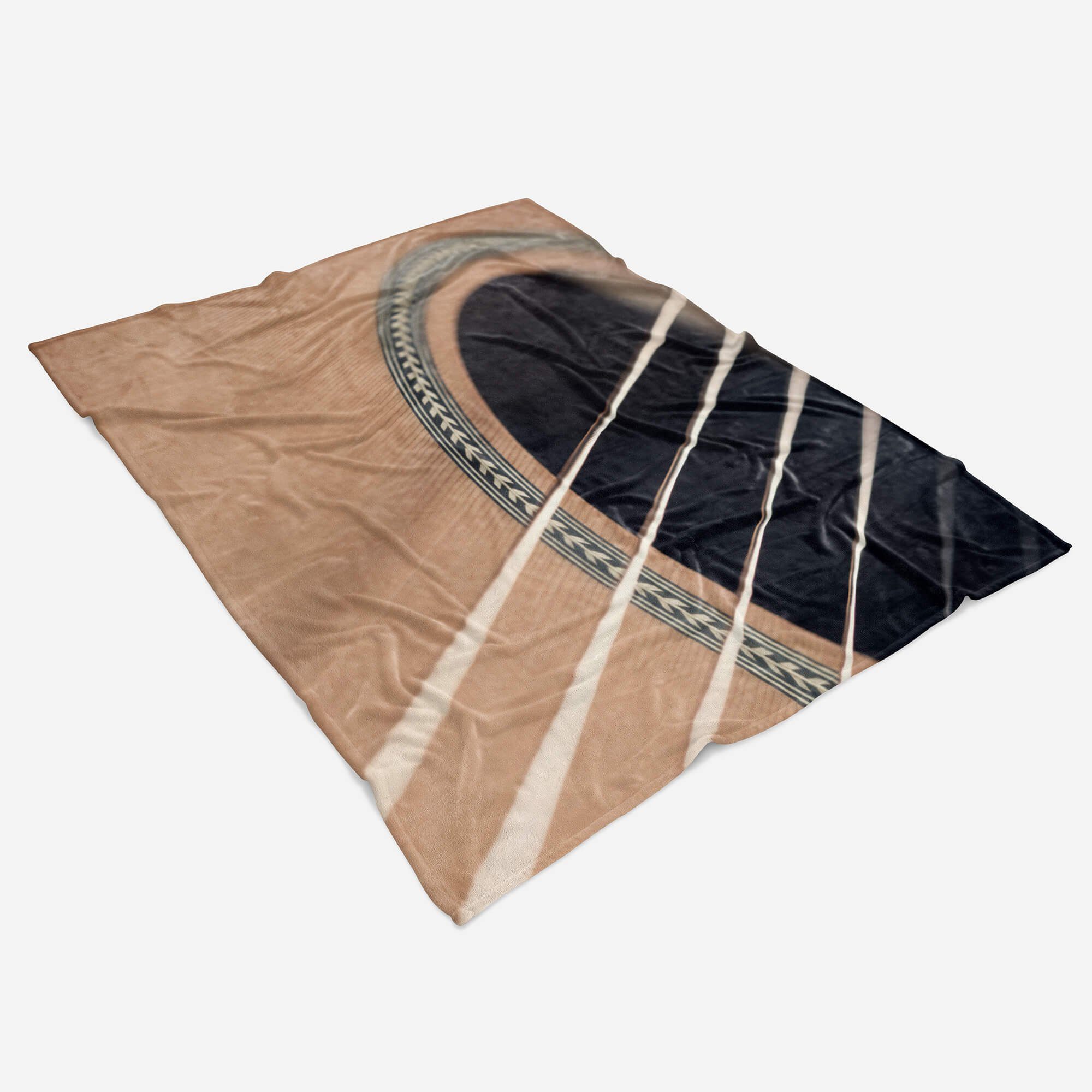 Saunatuch Strandhandtuch Baumwolle-Polyester-Mix Gitarrensa, Handtuch (1-St), Handtuch Art Sinus Handtücher mit Gitarre Kuscheldecke Fotomotiv