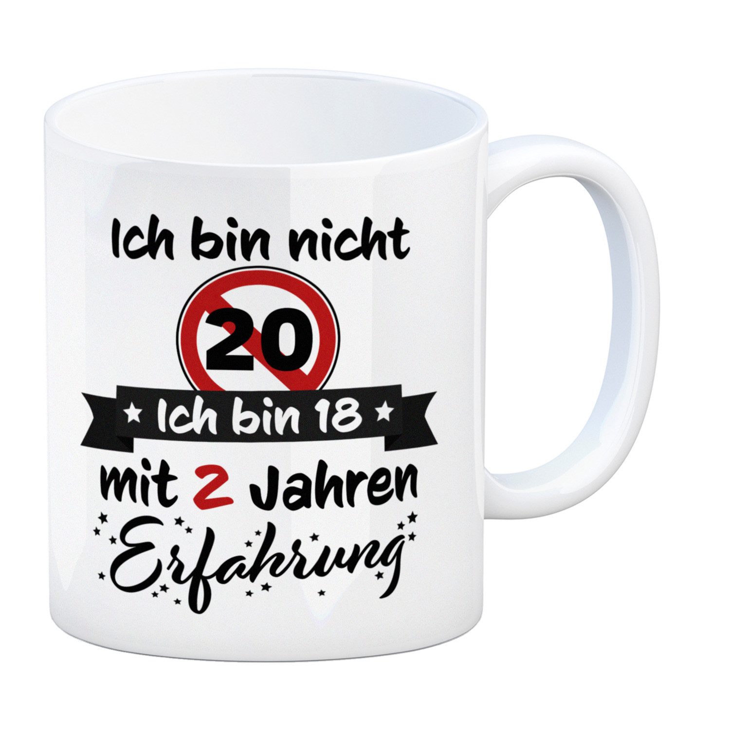 speecheese Tasse 20. Geburtstag Kaffeebecher mit lustigem Spruch 18