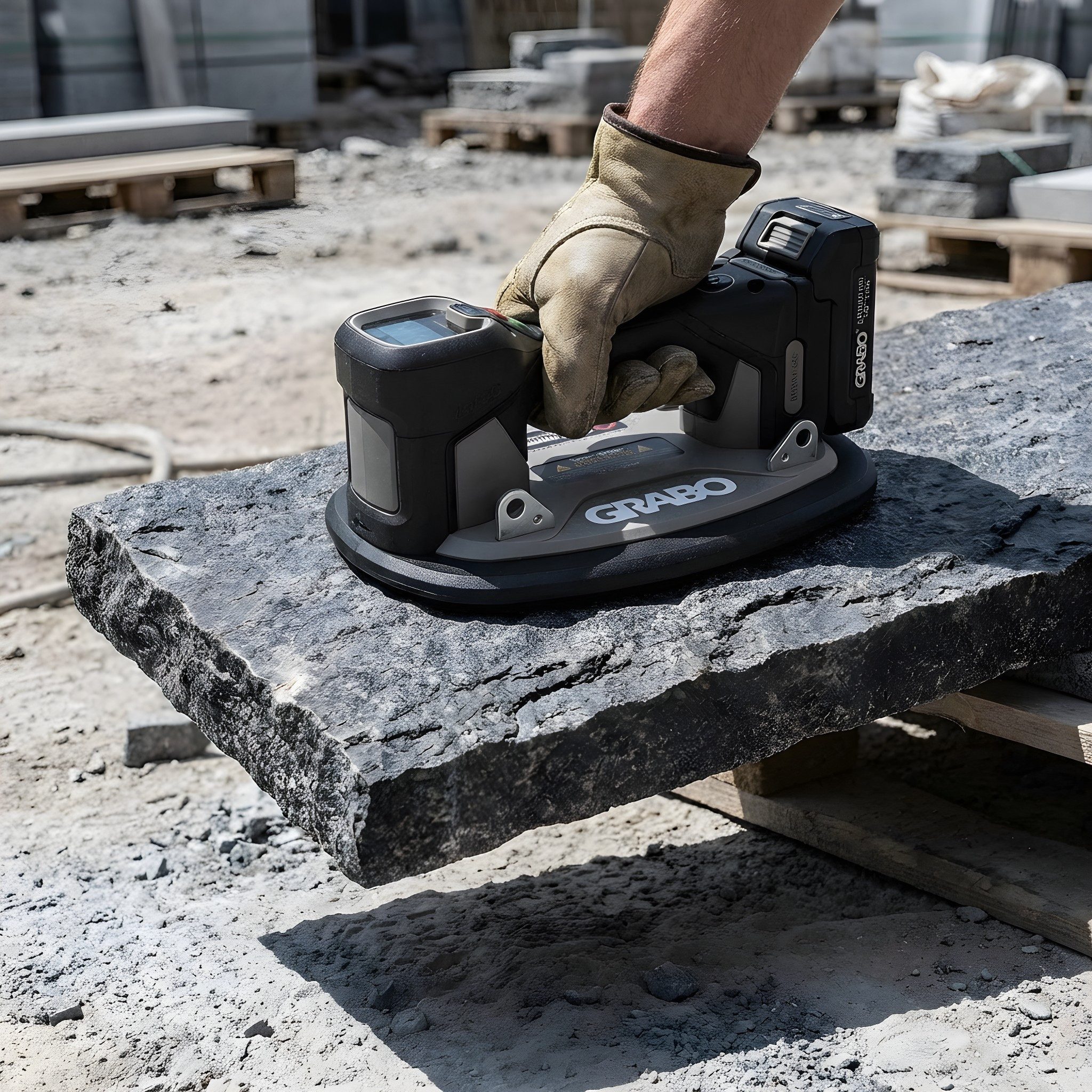 GRABO Saugheber GRABO Pro Brushless digitaler Saugheber, 120kg, Marken Akku-kompatibel, max. 120 kg Traglast, GPB, -], GRABO Brushless mit Funkfernbedienung in Textiltasche, Marken Akku-kompatibel