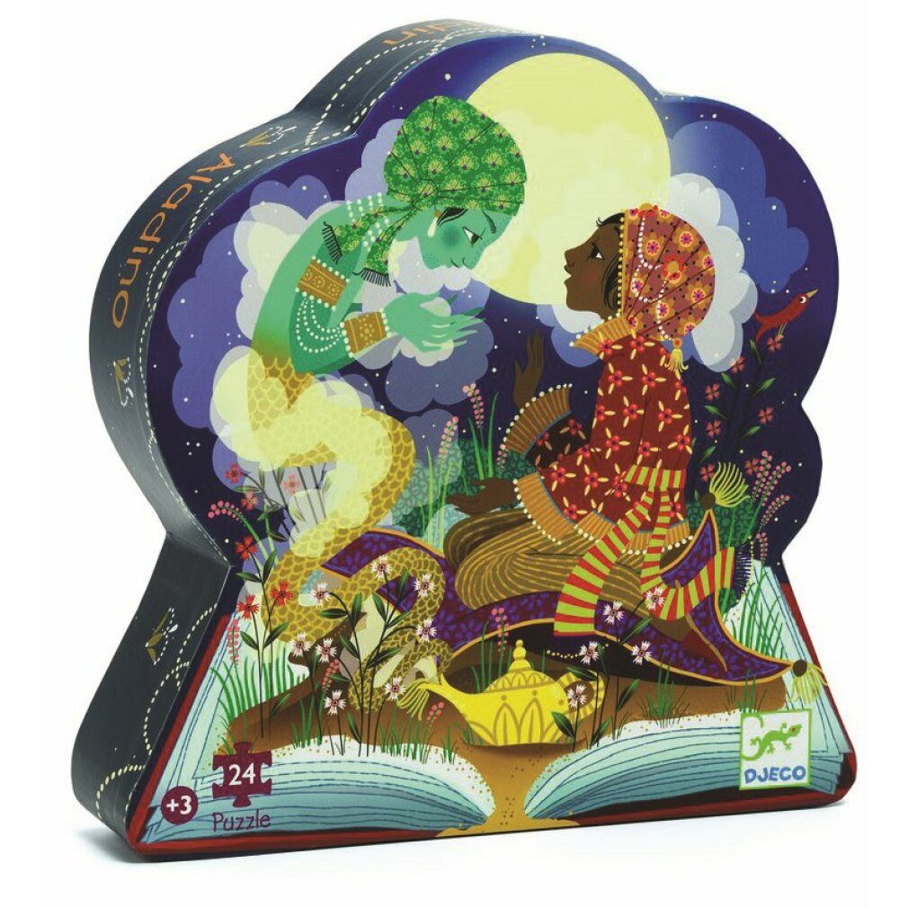 DJECO Puzzle Panoramapuzzle Aladdin 24 Teile, Puzzleteile