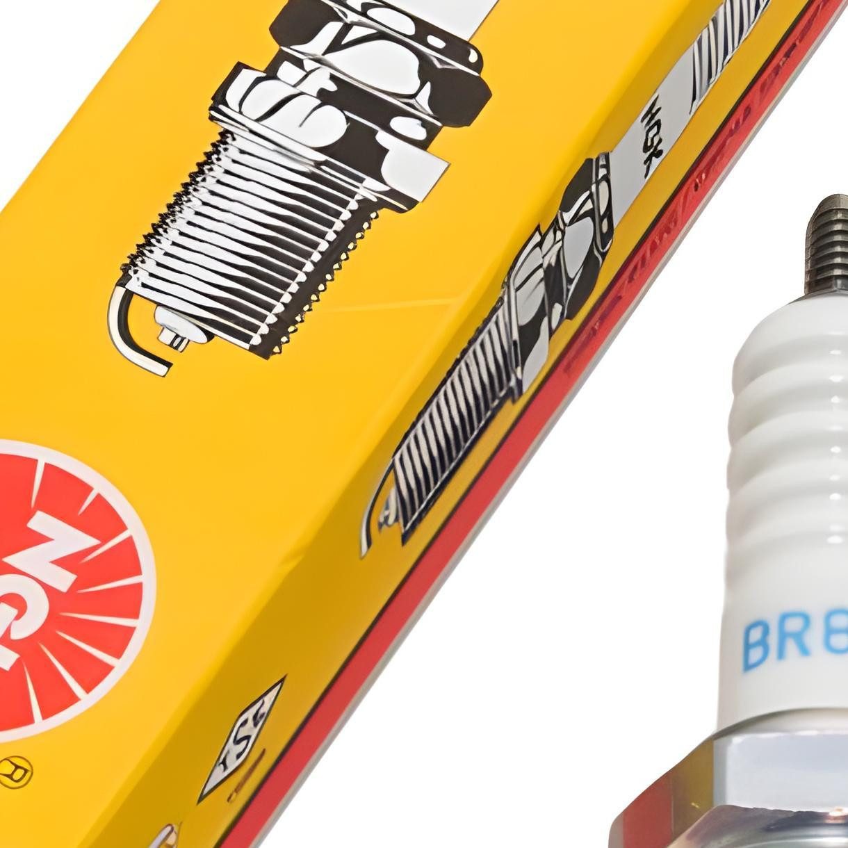 NGK Zündkerze BR8HSA entstört 12,7 mm Kurzgewinde Ø 14 mm für Yamaha Aerox 50