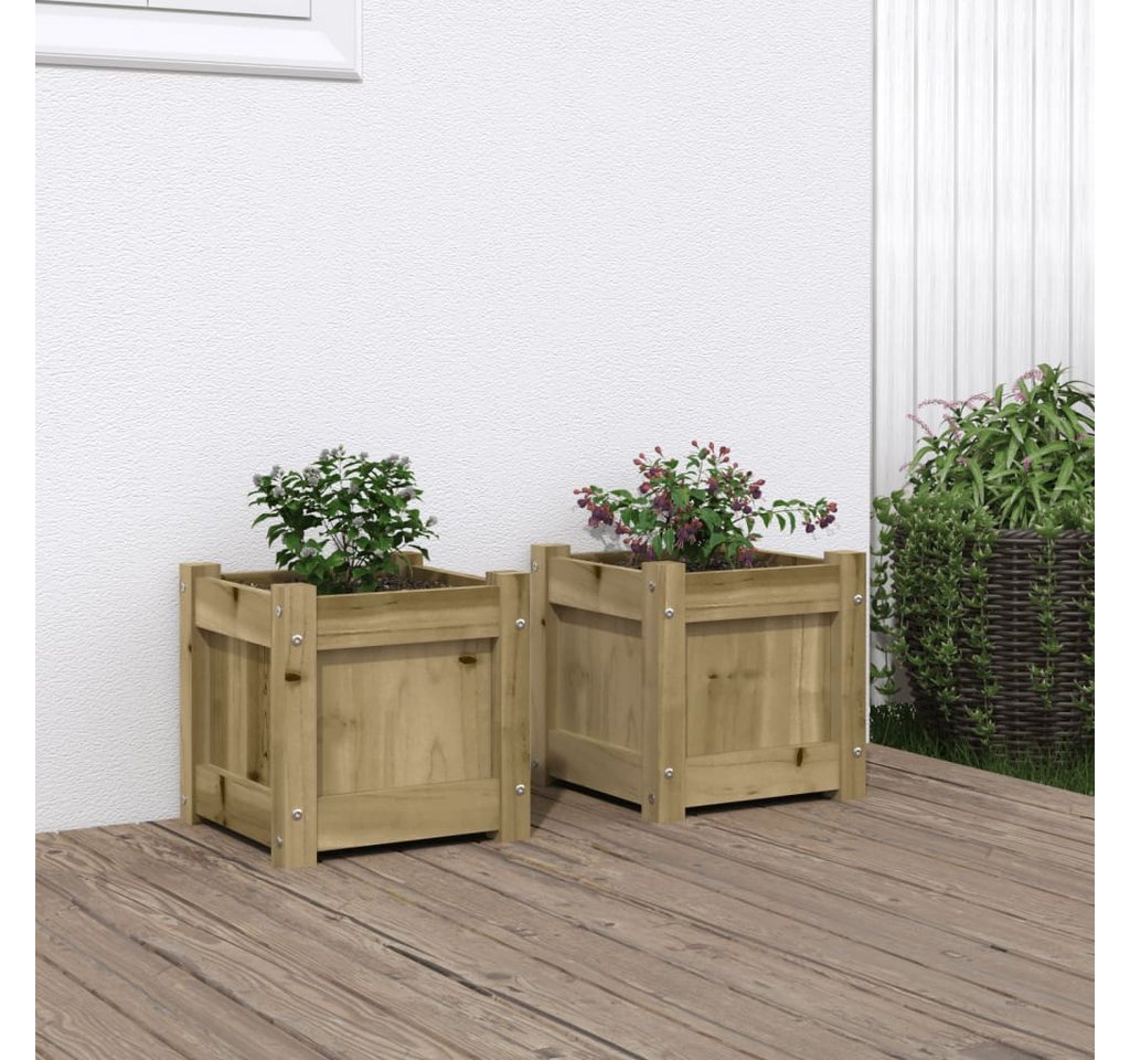 Thumbnail - vidaXL Pflanzkübel Pflanzkübel Blumenkübel Pflanzcontainer Pflanzgefäße 2 Stk Kiefernholz