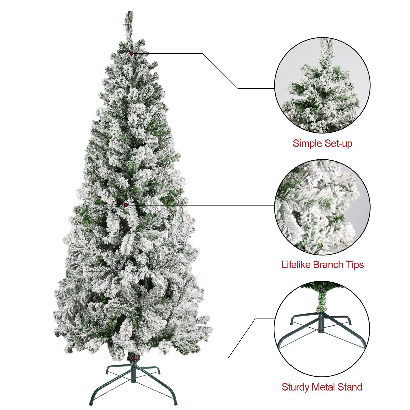 Weihnachtsbaum Kunsttanne PVC-Blatt Künstlicher XM057-059, Tannenbaum Gotoll Kunstbaum Baum