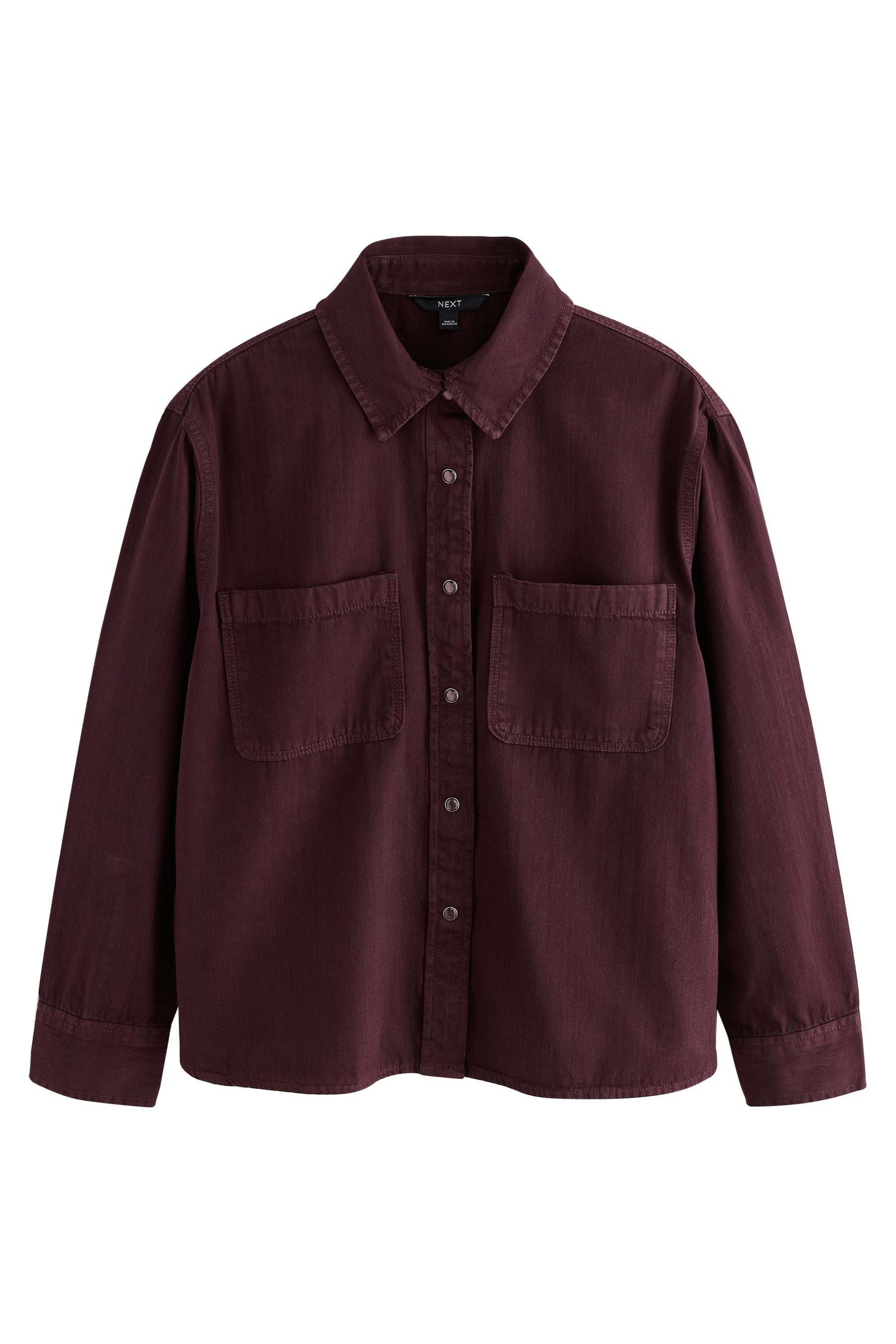 Next Langarmhemd Langärmeliges Denim-Hemd (1-tlg)