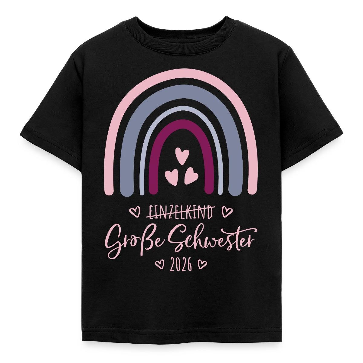 T-Shirt Einzelkind Große Schwester 2026 Kinder T-Shirt