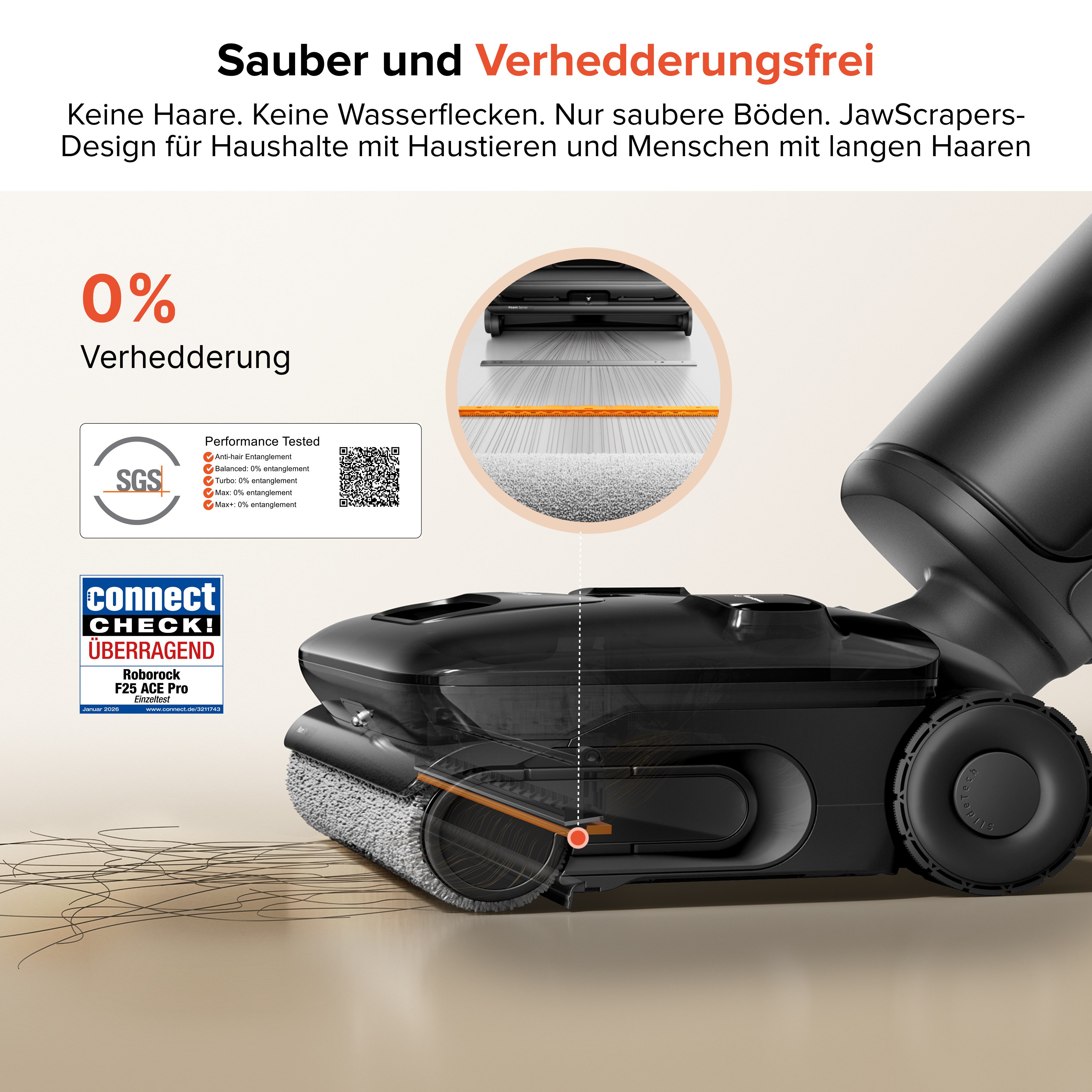 Roborock Nass-Trocken-Sauger roborock F25 ACE Pro, 25000Pa, JetFoaming gegen Flecken