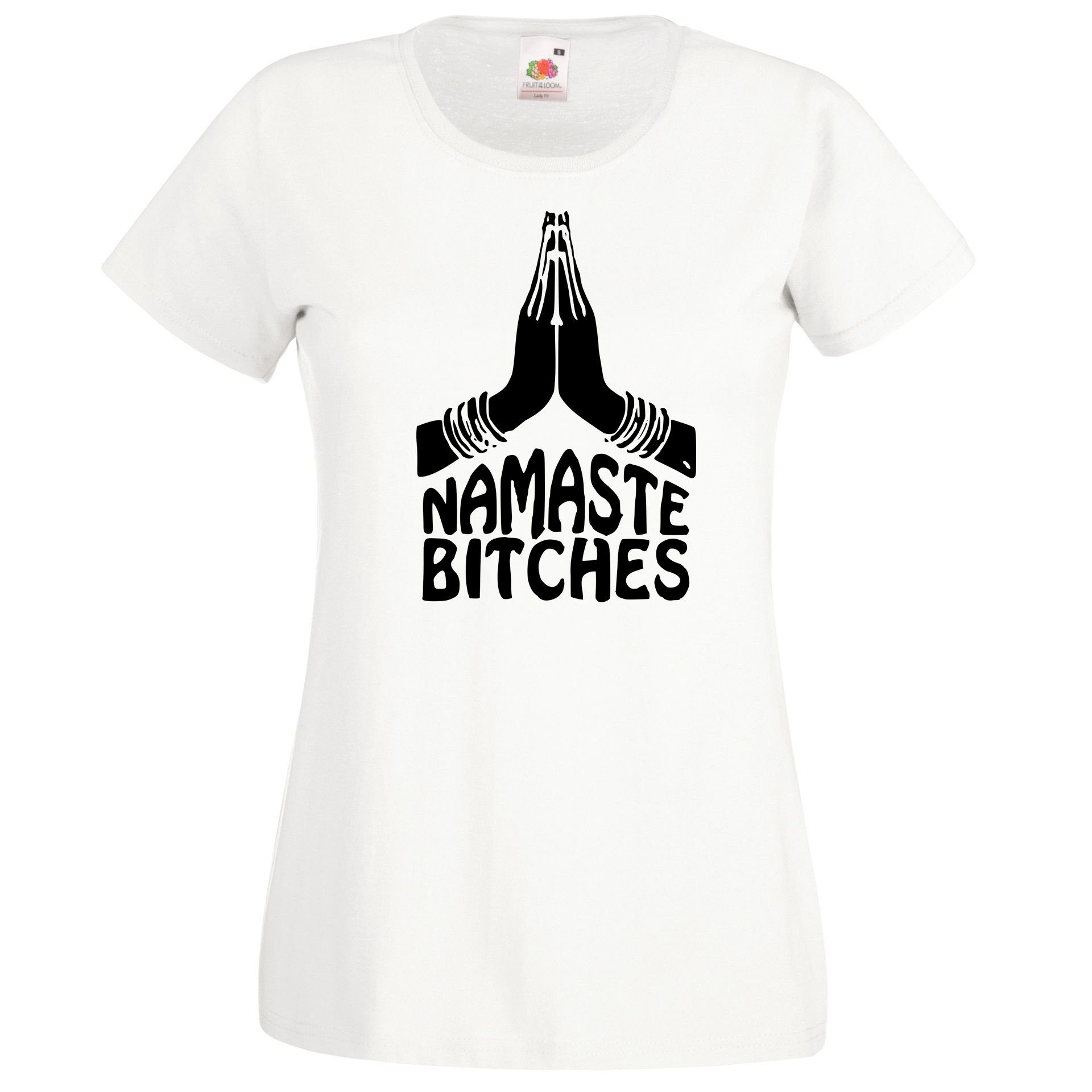 Youth Designz T-Shirt Namaste Hand Damen günstig online kaufen