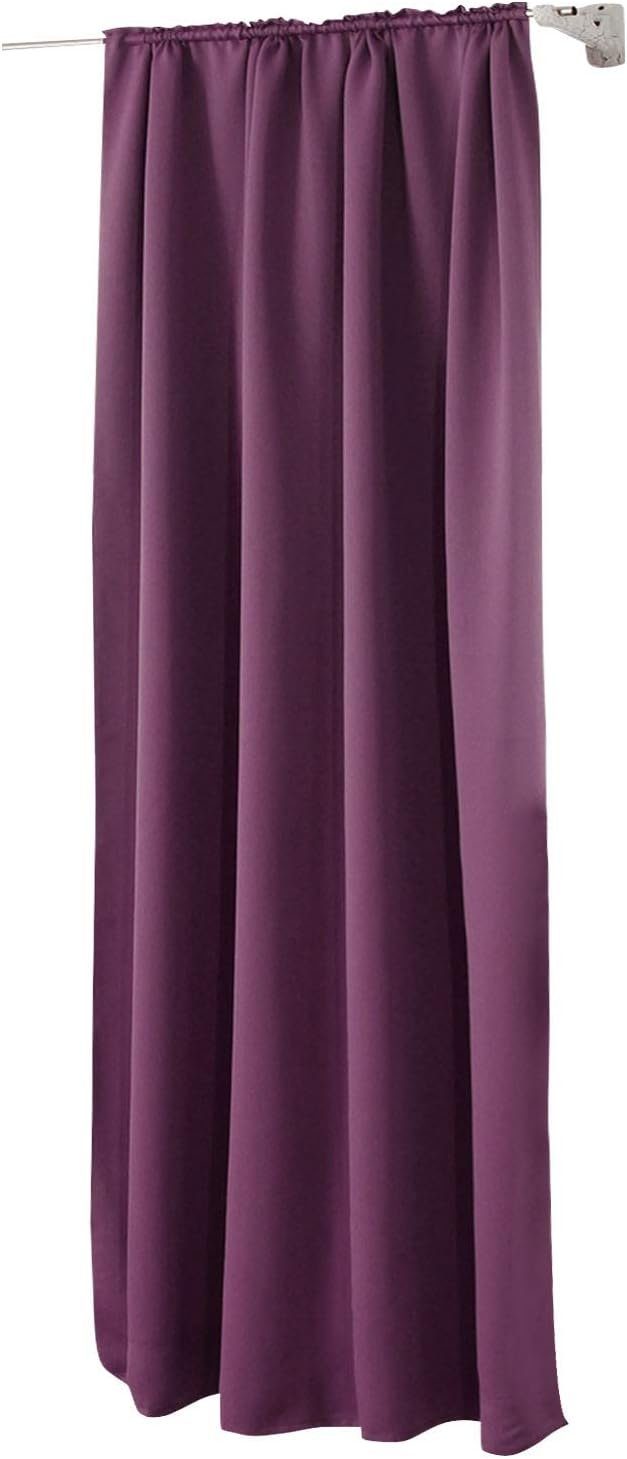 Gardine, Woltu, (1 St), blickdicht, Blickdicht mit Kräuselband für Schiene, 250 g/m² violett
