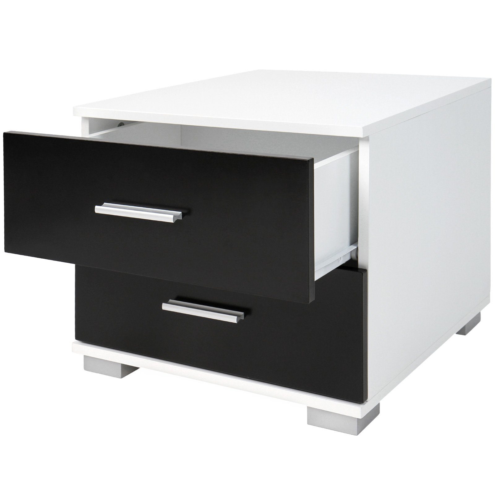 VENDOMNIA Nachttisch Nachtschrank 2er Set - 40x40x35 cm (Farbwahl, Nachtkom günstig online kaufen