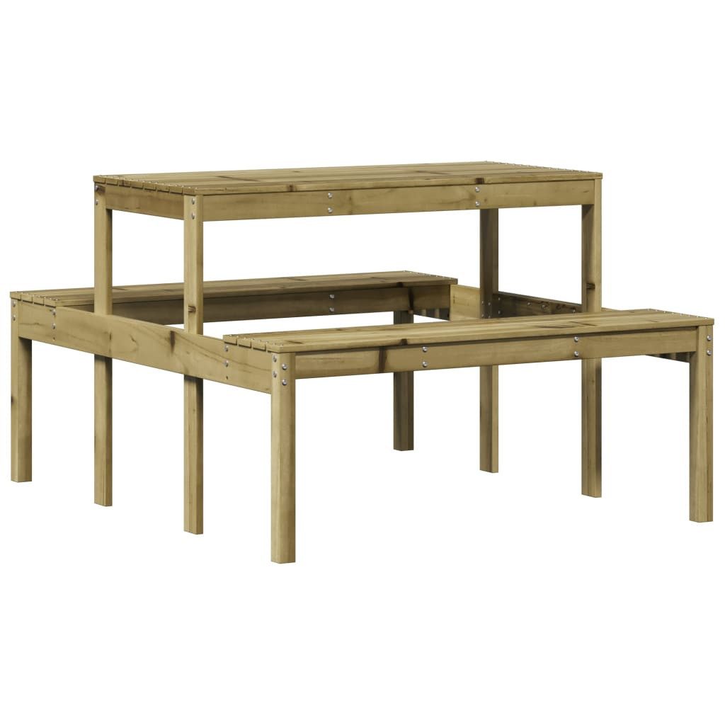 vidaXL Gartentisch Picknicktisch 110x134x75 cm Imprägniertes günstig online kaufen