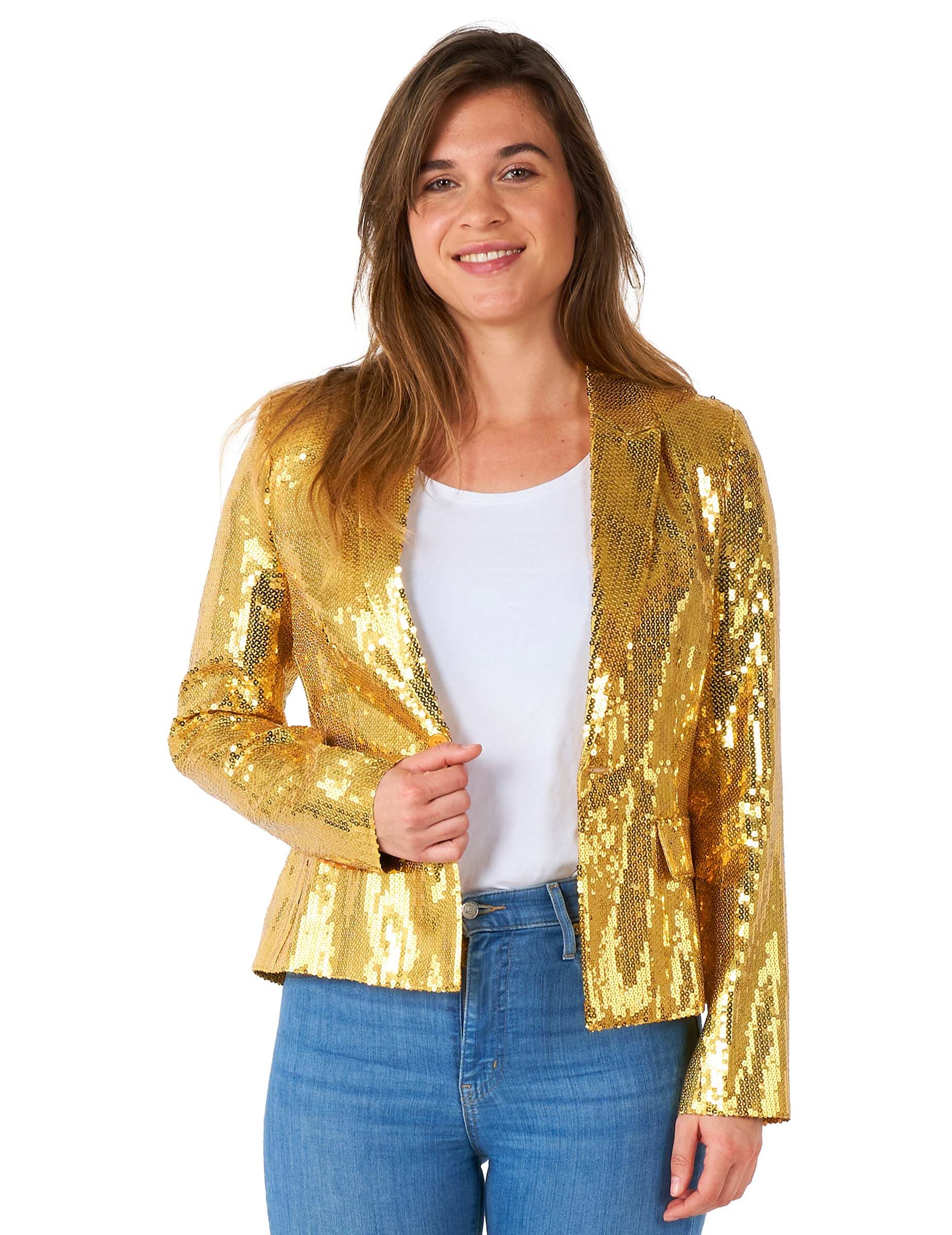Opposuits Kostüm Goldglänzende Blazerjacke Suitmeister günstig online kaufen